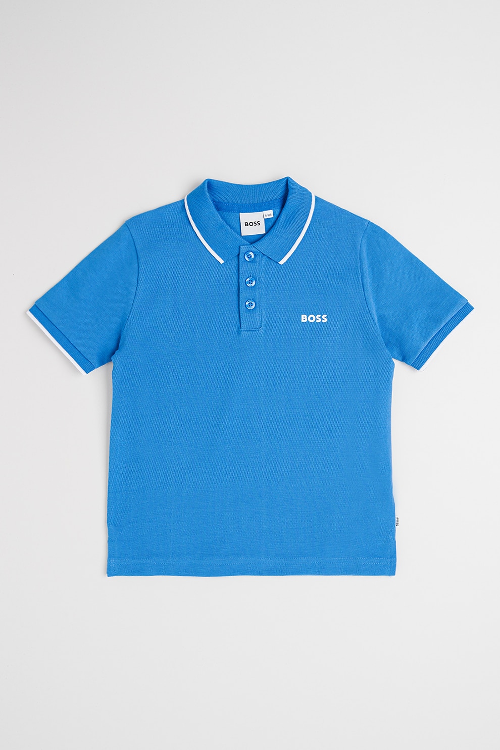 BOSS Kidswear, Tricou polo regular fit, Albastru deschis, 174 CM