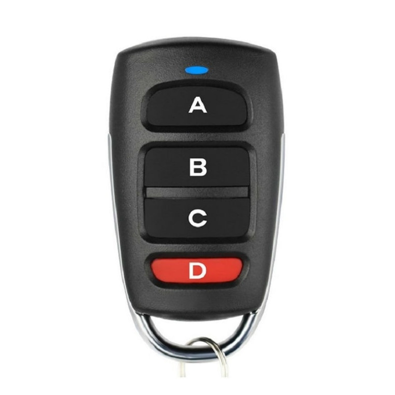 Telecomanda clona universala 433MHz, LEIISVK, 4 canale, neagra, pentru usi de garaj si sisteme de alarma