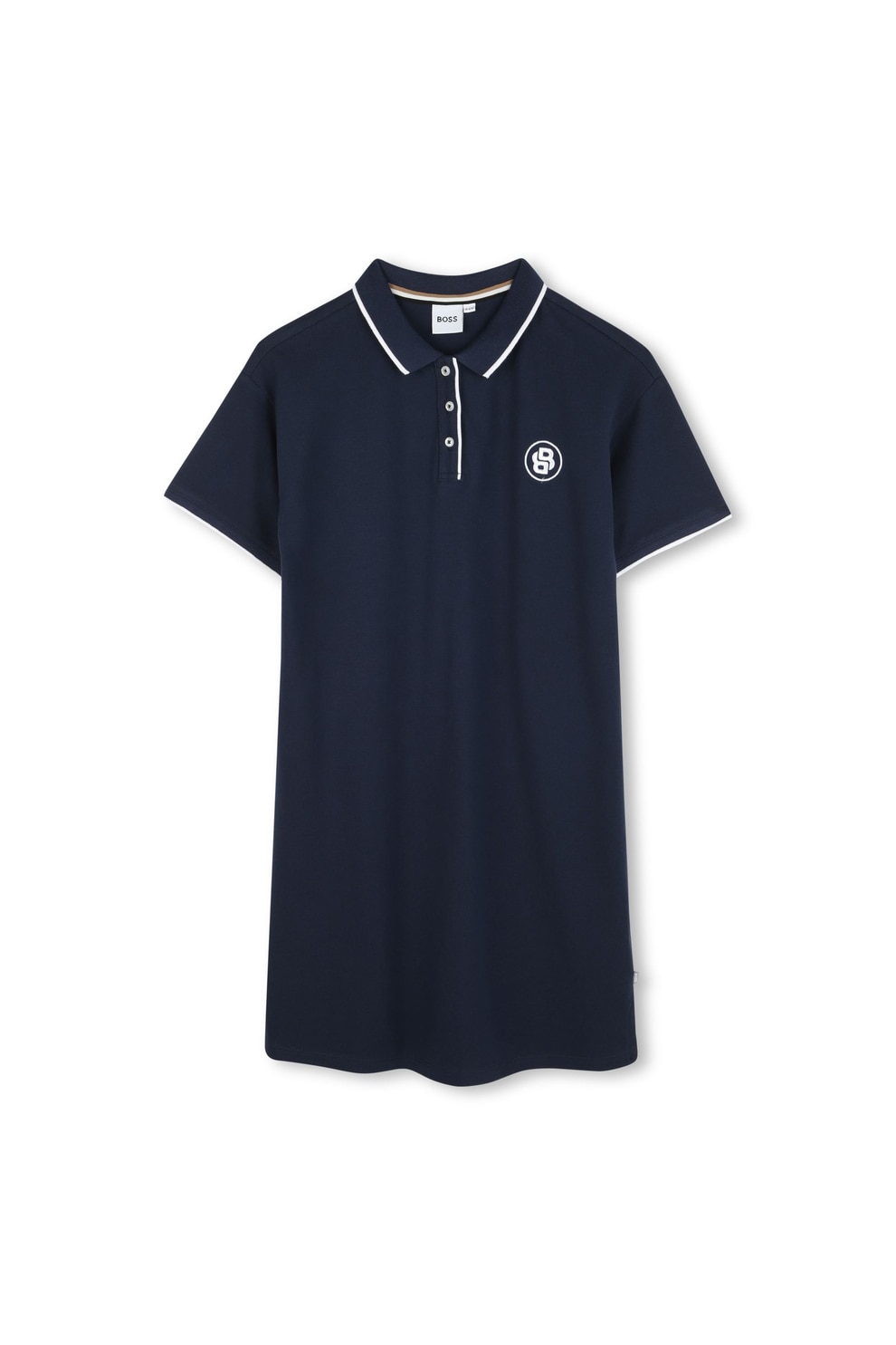 BOSS Kidswear, Rochie polo din amestec de bumbac, Bleumarin, 138 CM