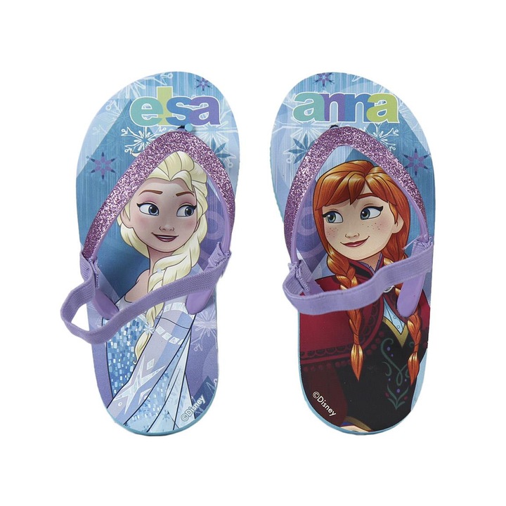 Slapi Disney Frozen cu sclipici, lila, 30/31