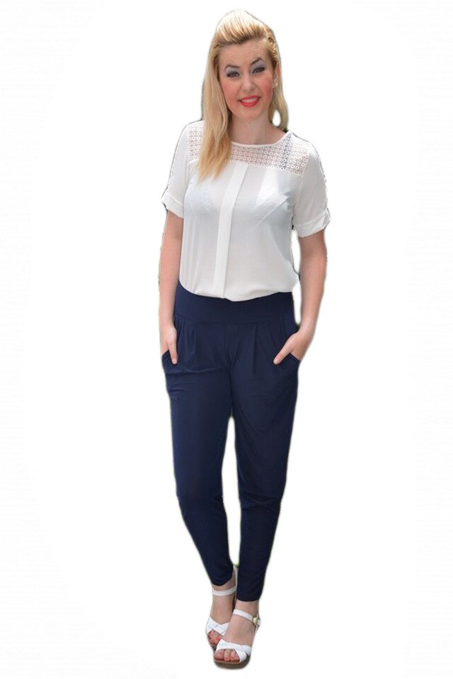Pantaloni salvar ,D&J Exclusive, Bleumarin
