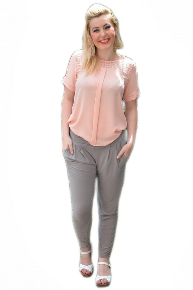 Pantaloni salvar ,D&J Exclusive, Bej