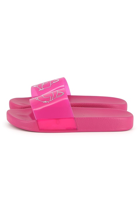 KARL LAGERFELD KIDS, Papuci cu logo, Roz pastel