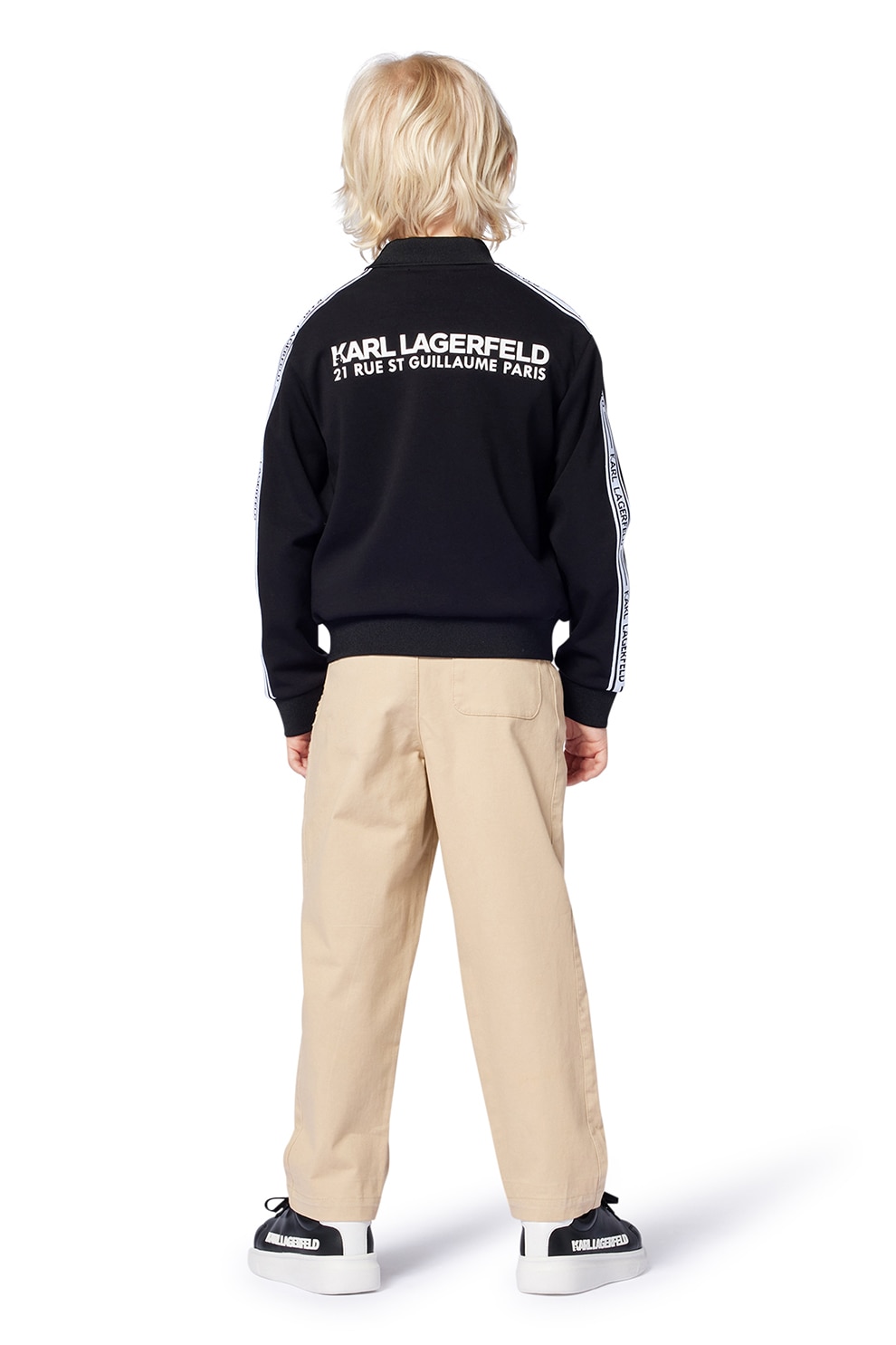 KARL LAGERFELD KIDS, Pantaloni relaxed-fit cu buzunare oblice, Bej, 174 CM
