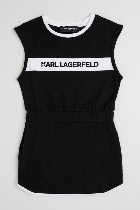 KARL LAGERFELD KIDS, Logós pamutruha, Fehér/Fekete
