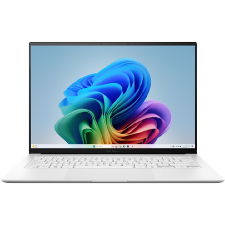 Лаптоп ASUS Zenbook S 14, 14" 3K, Intel® Core™ Ultra 5 226V до 4.5 GHz, 16 GB RAM LPDDR5x, 1 TB SSD, Intel Arc Graphics 130V, Windows 11 Home, скандинавско бяло 1 TB