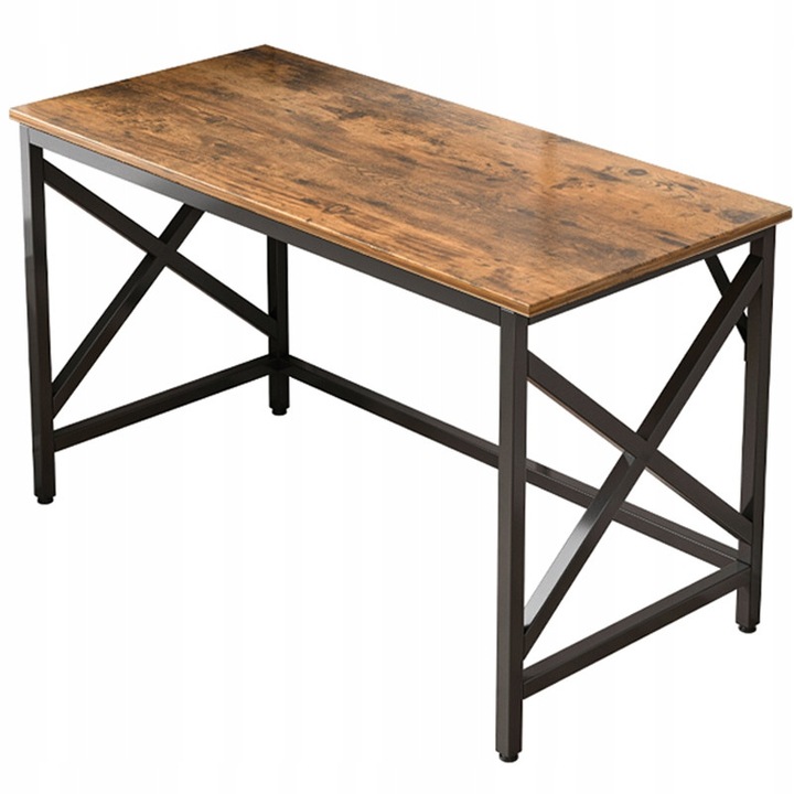 Birou de calculator industrial rustic masa de lucru cadru metalic MUVU