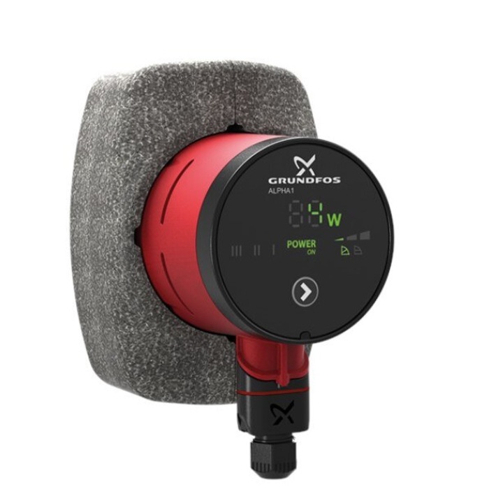 Pompa Grundfos ALPHA1 25-80 180 1x230 50Hz, cu izolatie si priza, pentru instalatii de incalzire