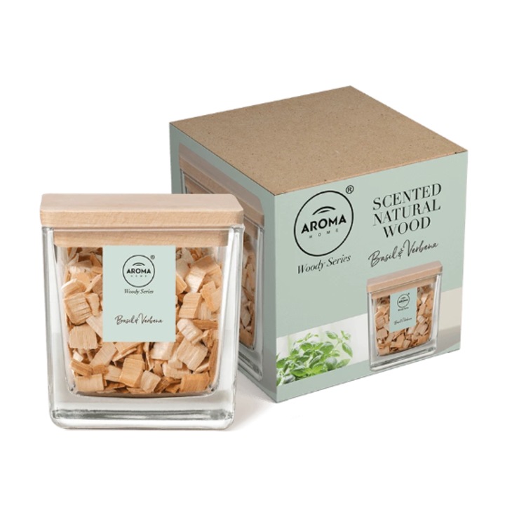 Lemn odorizant, Basil&Verbena, 70g, Woody, Aroma Home