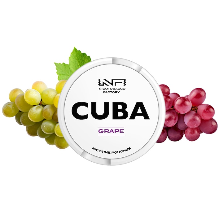Pouch Nicotina Snus Cuba White Grape 25mg/g (16mg/pouch )