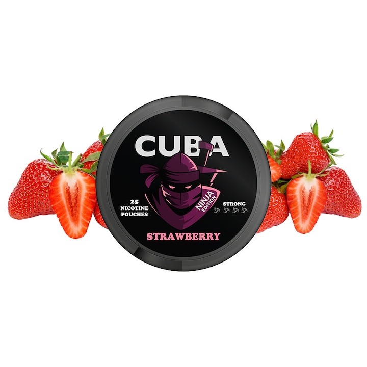 Pouch Nicotina Snus Cuba Ninja Strawberry 38.4mg/g (20mg/pouch)
