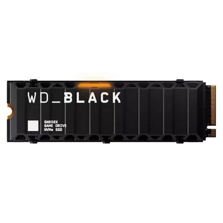 SSD Western Digital Black SN850X с радиатор SSD 4TB M.2 NVMe PCI Express 4.0 (WDS400T2XHE)