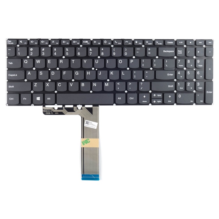 Tradebit laptop billentyűzet, Lenovo V15 G3 IAP, QWERTY US, világítás nélkül