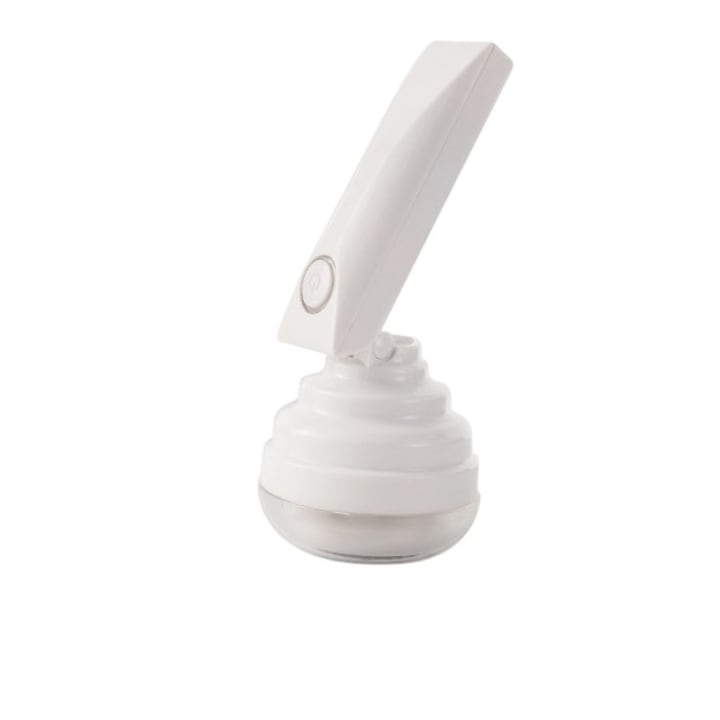 Aparat Pentru Curatat Scame, Par Si Praf, By Fitilomania, Trimmer pentru Diferite Tipuri De Material, Cu Lame Din Otel Inoxidabil, Maner Flexibil, Incarcare Prin USB, 13x8 cm, Alb