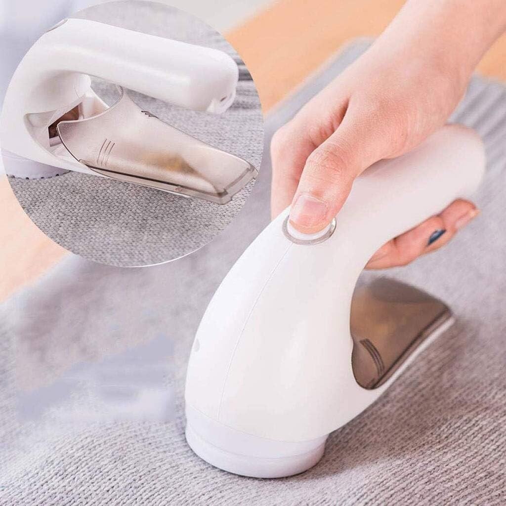 Aparat Pentru Curatat Scame, Par Si Praf, Trimmer pentru Diferite Tipuri De Material, Cu Lame Din Otel Inoxidabil, Maner Ergonomic, Incarcare Prin USB, 15x6x9 cm, Alb