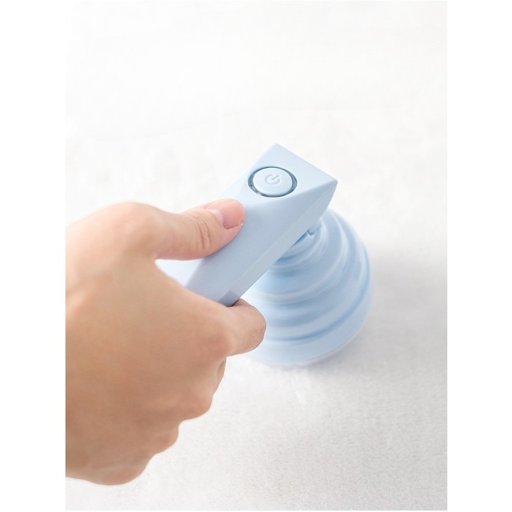 Aparat Pentru Curatat Scame, Par Si Praf, By Fitilomania, Trimmer pentru Diferite Tipuri De Material, Cu Lame Din Otel Inoxidabil, Maner Flexibil, Incarcare Prin USB, 13x8 cm, Albastru