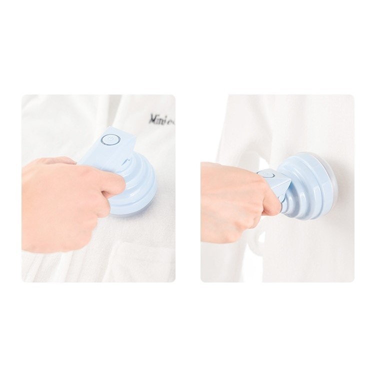 Aparat Pentru Curatat Scame, Par Si Praf, By Fitilomania, Trimmer pentru Diferite Tipuri De Material, Cu Lame Din Otel Inoxidabil, Maner Flexibil, Incarcare Prin USB, 13x8 cm, Albastru