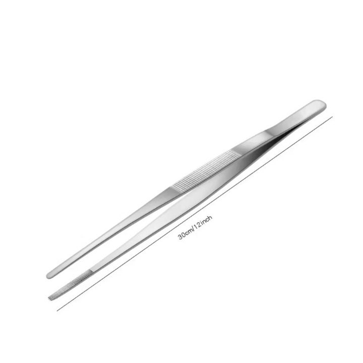 Cleste de bucatarie, Basesailor, otel inoxidabil, 30 cm, design ergonomic, culoare metalica