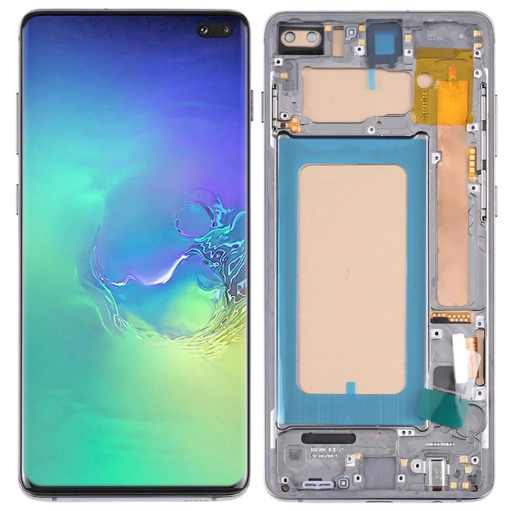LCD дисплей + тъч скрийн за Samsung Galaxy S10 PLUS G975 G975F Incell Silver Frame S10+