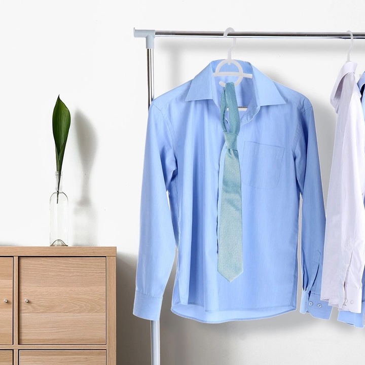 Set 4 umerase pentru haine, Orion, alb, 40,5x23x1cm