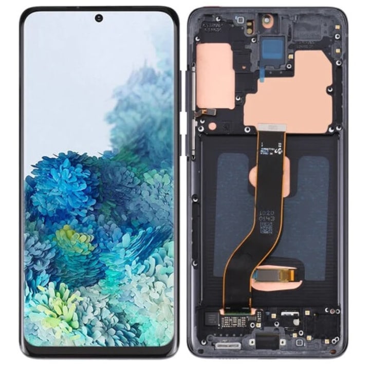 Display Samsung Galaxy S20 PLUS G985 G985F OLED, 6,5", negru, cu rama