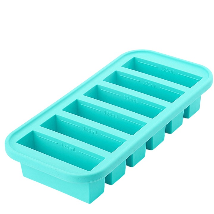 Силиконови форми за фризер с капаци - Лесен контейнер за приготвяне на храна - Силиконови тави за фризер с капаци за храна, бульони и други, Силиконови форми за фризер за супа