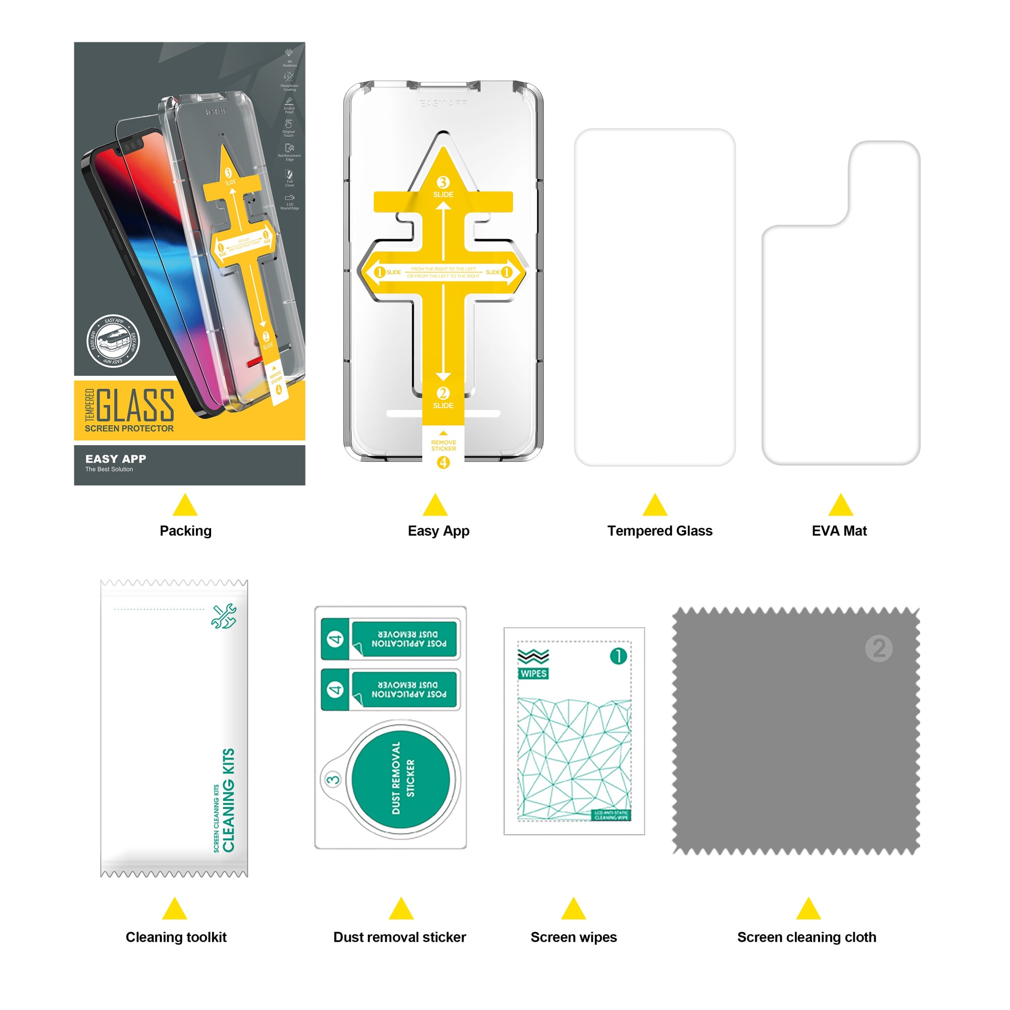 Sticla Temperata 9H pentru Samsung Galaxy S24, Montaj Usor, Protectie Completa, Set complet