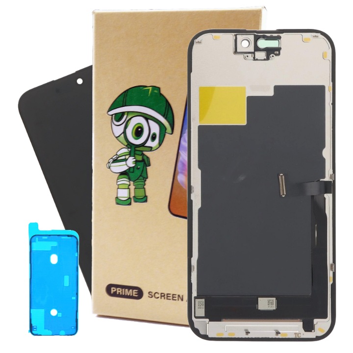 Дисплей на телефона, Tradebit, Съвместим с Apple iPhone 15 Pro, Incell, 6.10", 461 ppi, Черен