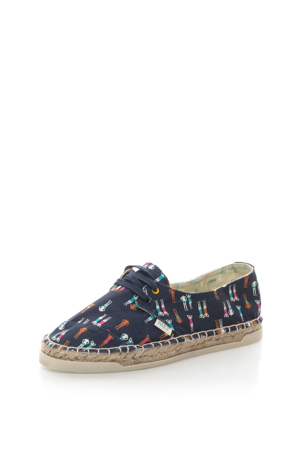 Paez, Lite Fűzős Espadrilles Cipő, Sötétkék/fehér, 40