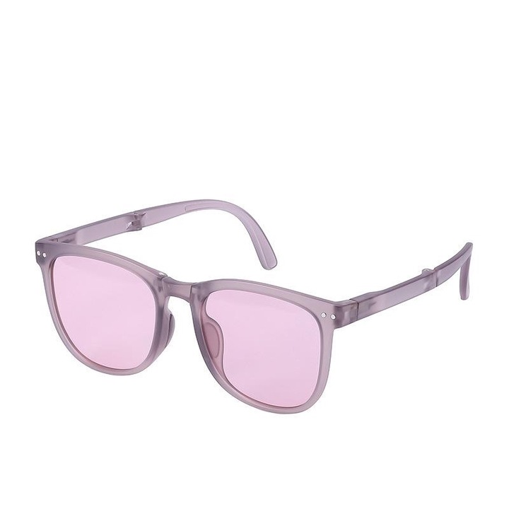Ochelari de soare pliabili, roz, unisex, protectie UV400, polari, greutate 20g