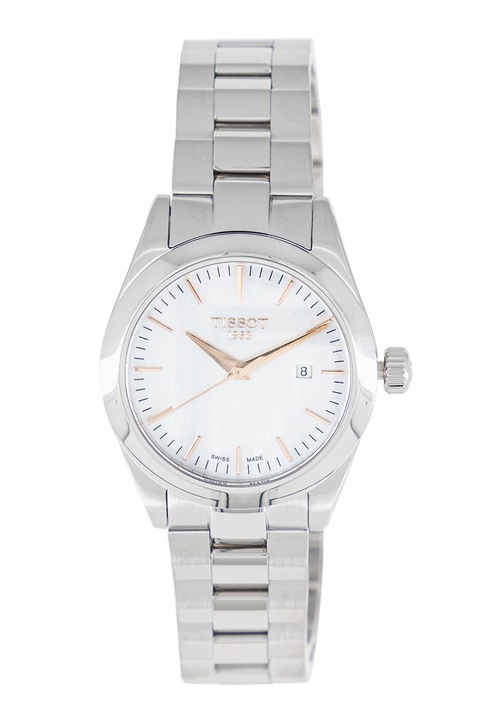 Tissot, Часовник със сменяема кожена каишка, Сребрист