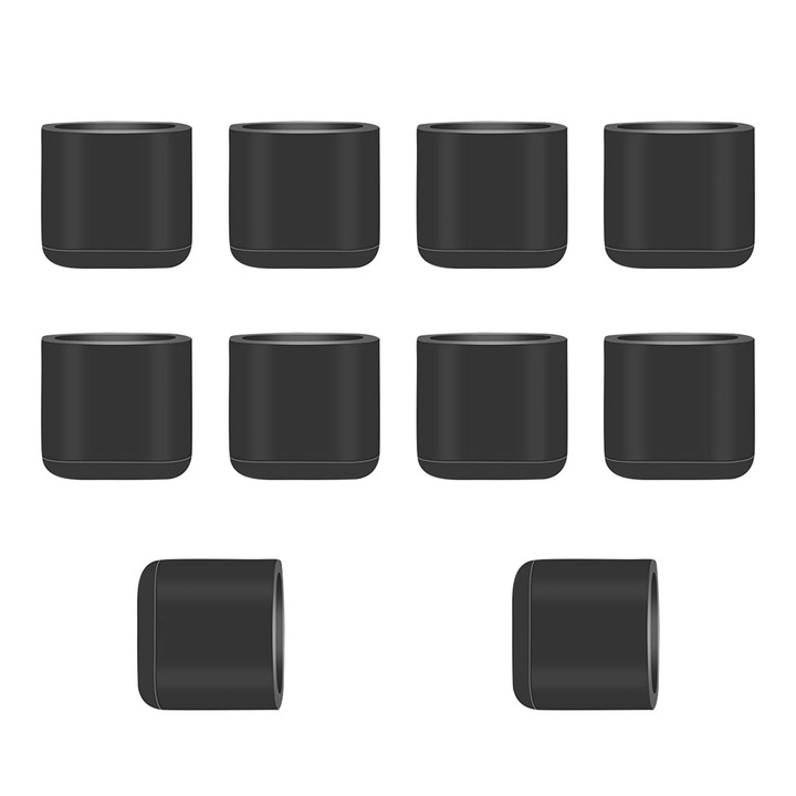 Set 10 piese cauciuc pentru friteuza cu aer, protectoare din silicon, rezistente la temperaturi ridicate, negre