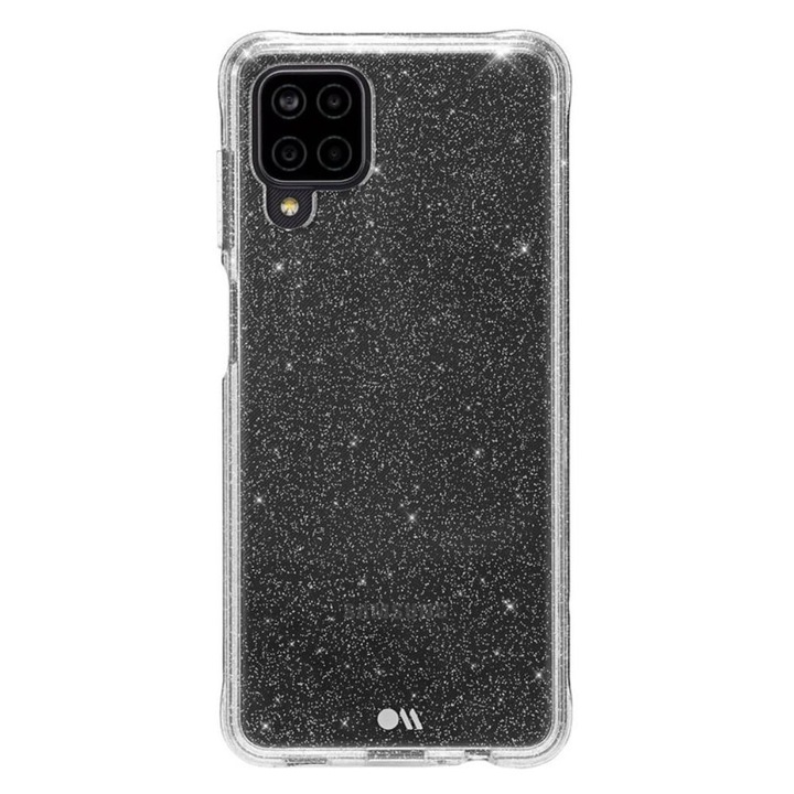 Husa pentru telefon G-Tech Glitter Shine Compatibila cu Samsung Galaxy A22 4G, Silicon, Rezistenta, Transparenta