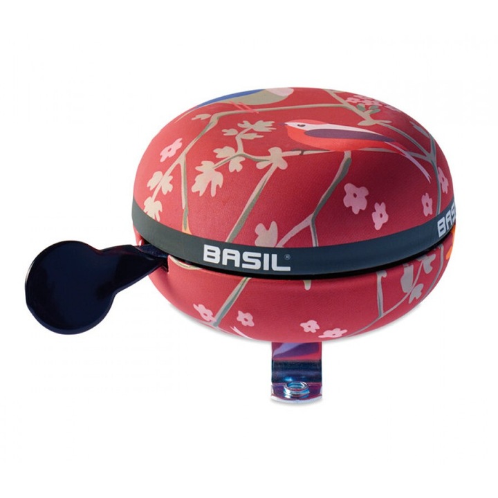 Звънец за велосипед Basil Big Bell Wanderlust, червен, 80 мм, силен звук