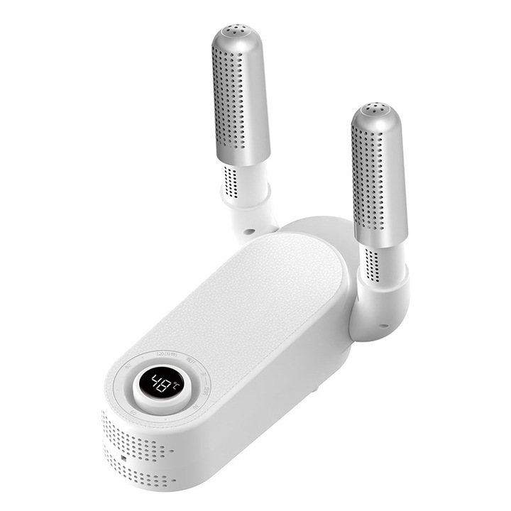 Uscator Incaltaminte BOMSTOM, Timer, Design Pliabil, Alb, 28.5cm