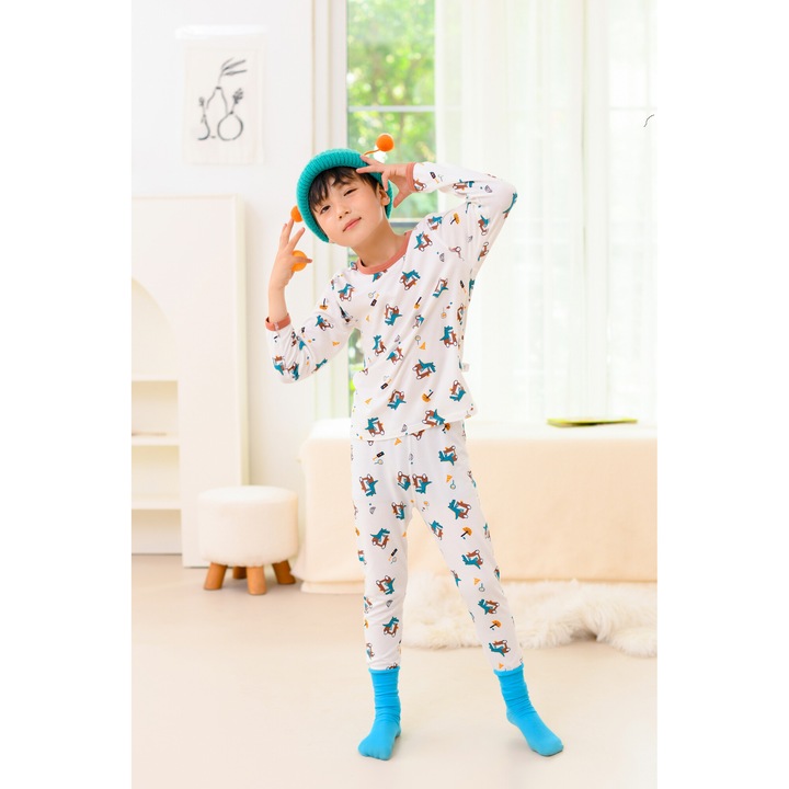 Pijama Copii Global Baieti, Albastru pastel