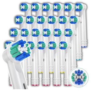 Set 20 capete de periuta compatibil cu Oral B Braun, Alb, Galaxia