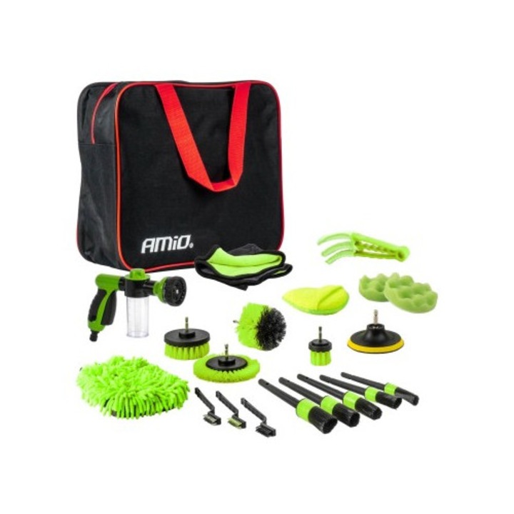 Set 21 buc de Detaliere si Curatare Auto, Amio