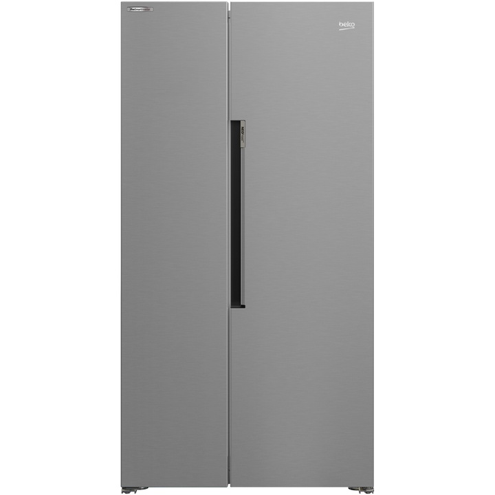 Beko GN163141XBN Side by side hűtő, 593l, NeoFrost Dual Cooling, HarvestFresh, Inverter kompresszor, E energiaosztály, H: 179cm, Inox Look