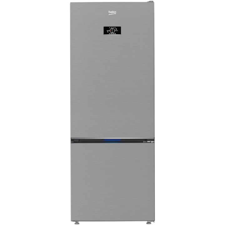 Хладилник с фризер Beko B5RCNE535ZXB, 475 л, No Frost, AeroFlow, Everfresh+, HarvestFresh, XXL Поставка за бутилки, Клас D, H 187 см, Неръждаема стомана