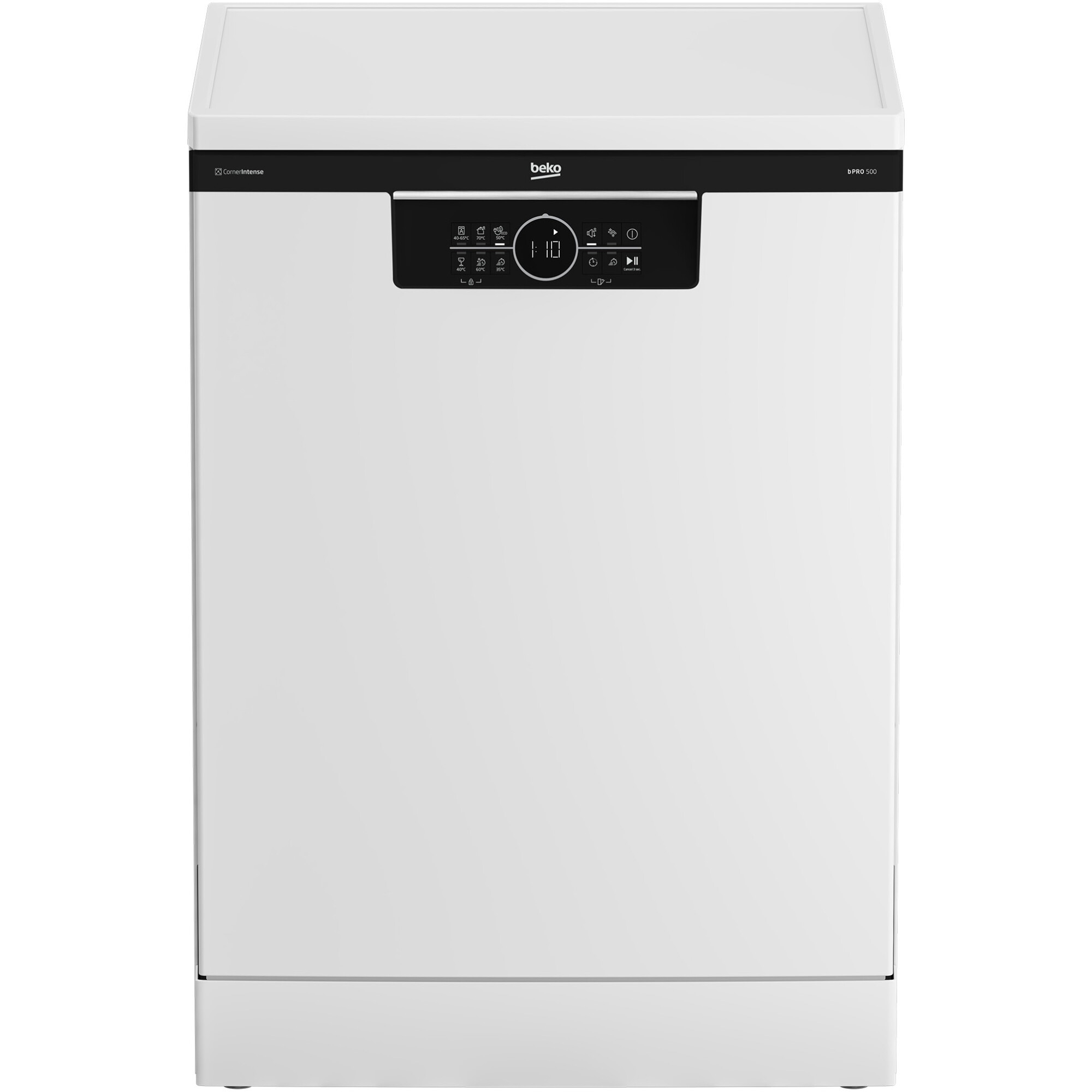 Masina de spalat vase Beko BDFN26450WC, 14 seturi, 6 programe, SilentWash, SteamGloss, Time Delay, Child lock, AutoDoor Opening, Clasa B, 60 cm, Alb