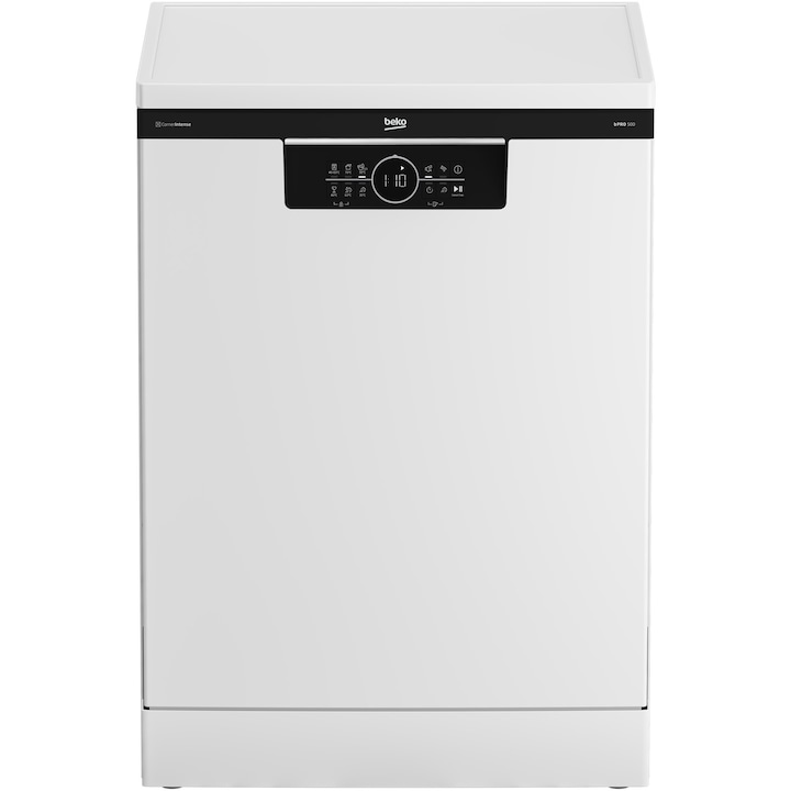 Masina de spalat vase Beko BDFN26450WC, 14 seturi, 6 programe, SilentWash, SteamGloss, Time Delay, Child lock, AutoDoor Opening, Clasa B, 60 cm, Alb