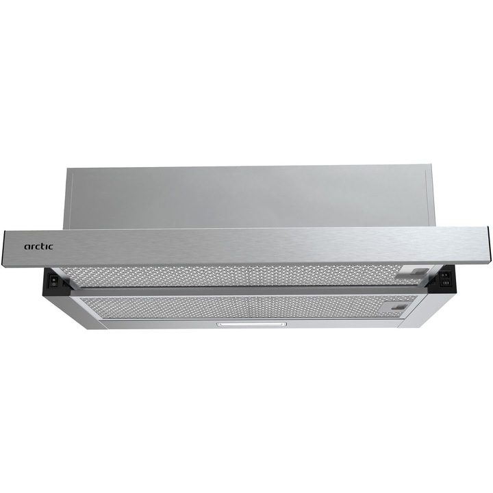 Hota incorporabila telescopica Arctic AHT6132X, Putere de absorbtie 290 mc/h, filtru metalic, 60 cm, Inox