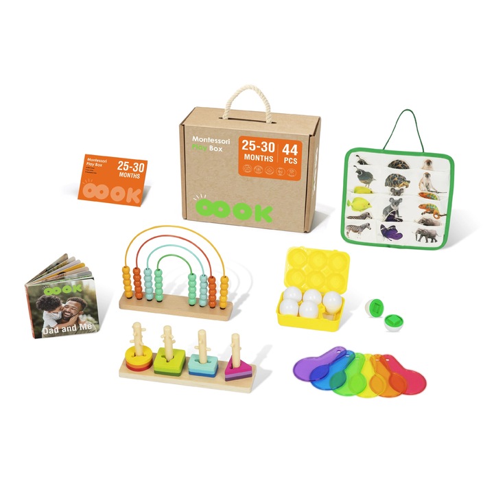 Mamido XXL Montessori doboz 44 db Geometrikus formák Logikai színek 2+ év