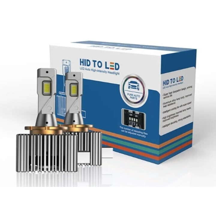 Led D1S, CANBUS, Miez cupru, Radiator ALUMINIU, Plug&Play, Dseries 120W, 12000LM