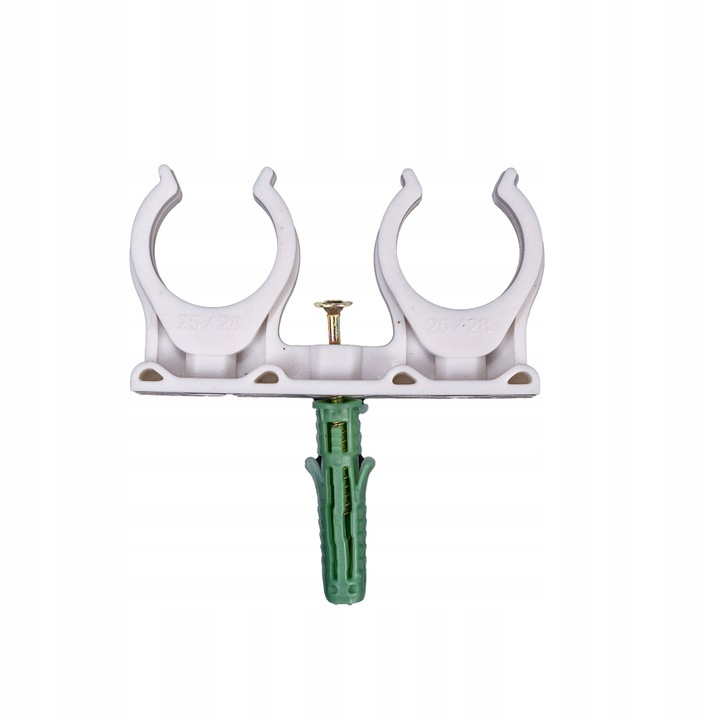 Suport tub cupru, Diamond, clema dubla 18 mm, rezistent la temperaturi -40C pana la +120C, set de 2 bucati