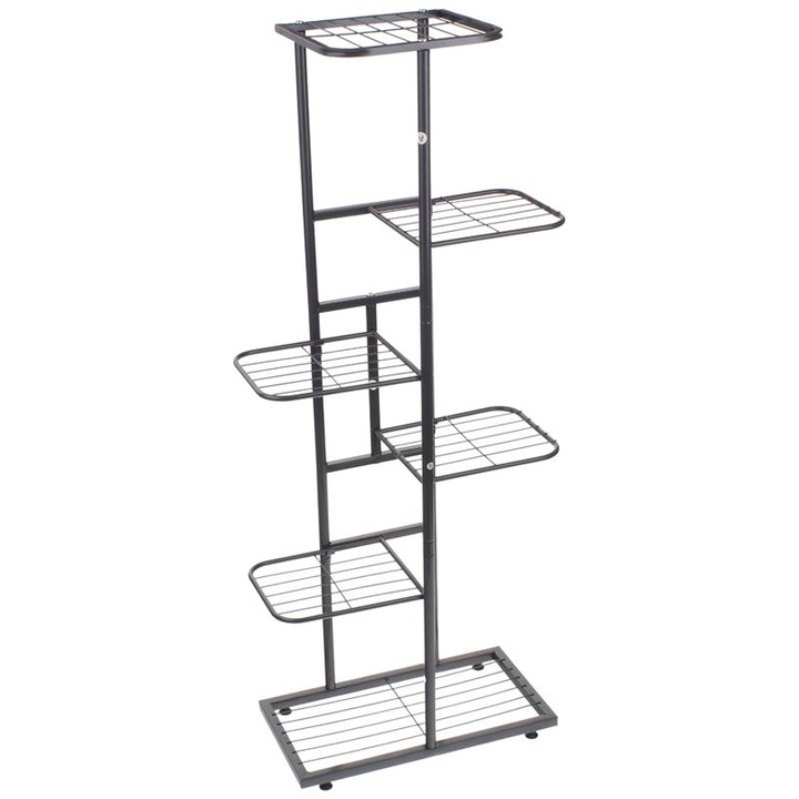 Suport pentru flori Nobo Kids, metalic, 6 etaje, 41x22x105cm, pentru plante vii si artificiale