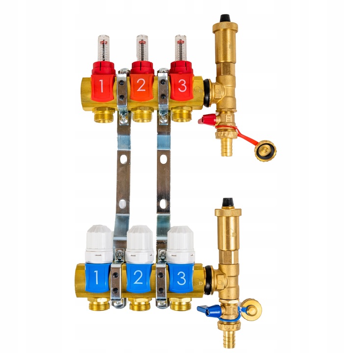 Colector de incalzire prin pardoseala Diamond, 3 sectiuni, alama, 154mm x 310mm
