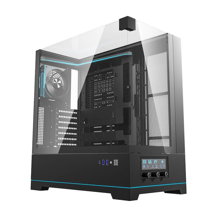 Кутия Darkflash DY450 PRO ATX, 491x258x451мм, Черен