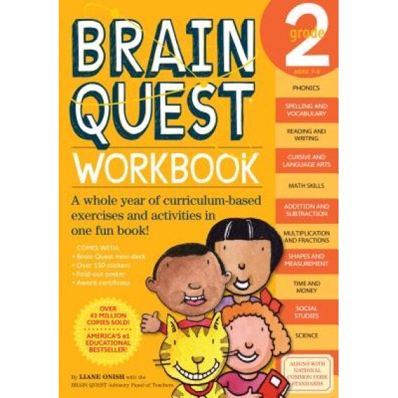 Brain Quest Grade 2 Workbook [With Stickers], Liane Onish